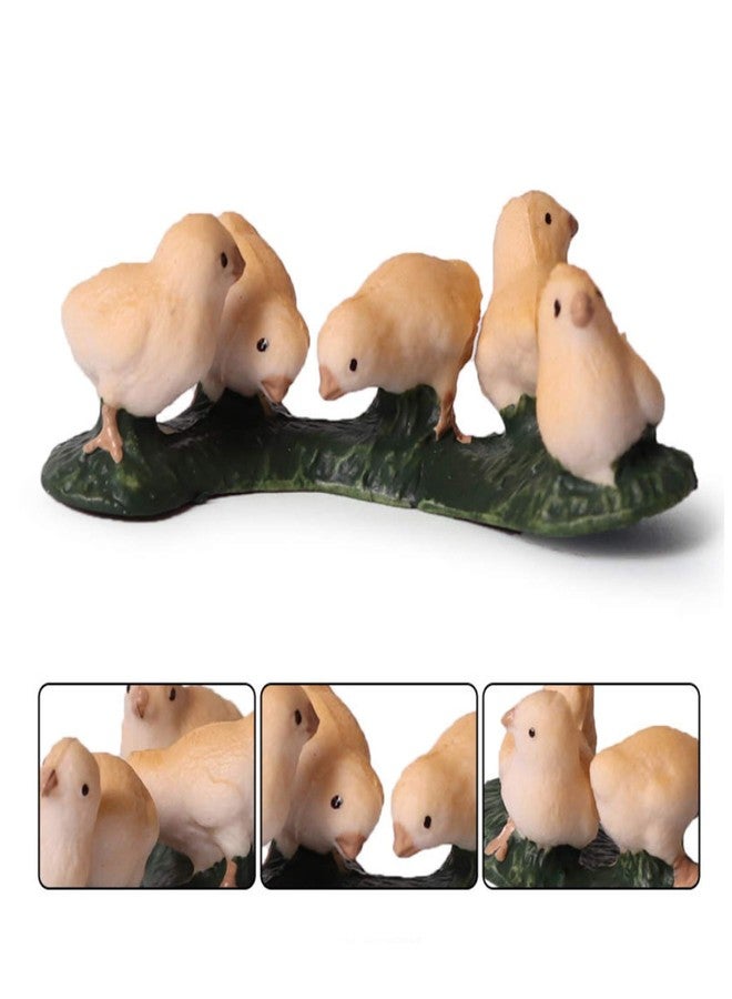 Fevoila Farm Animals Figures, 5 Piece Simulated Farm Chicken Animal Statue Realistic Chicken Farm Animals Figures Cake Topper, Chicken Model Easter Egg Christmas Birthday Gift - Image 5